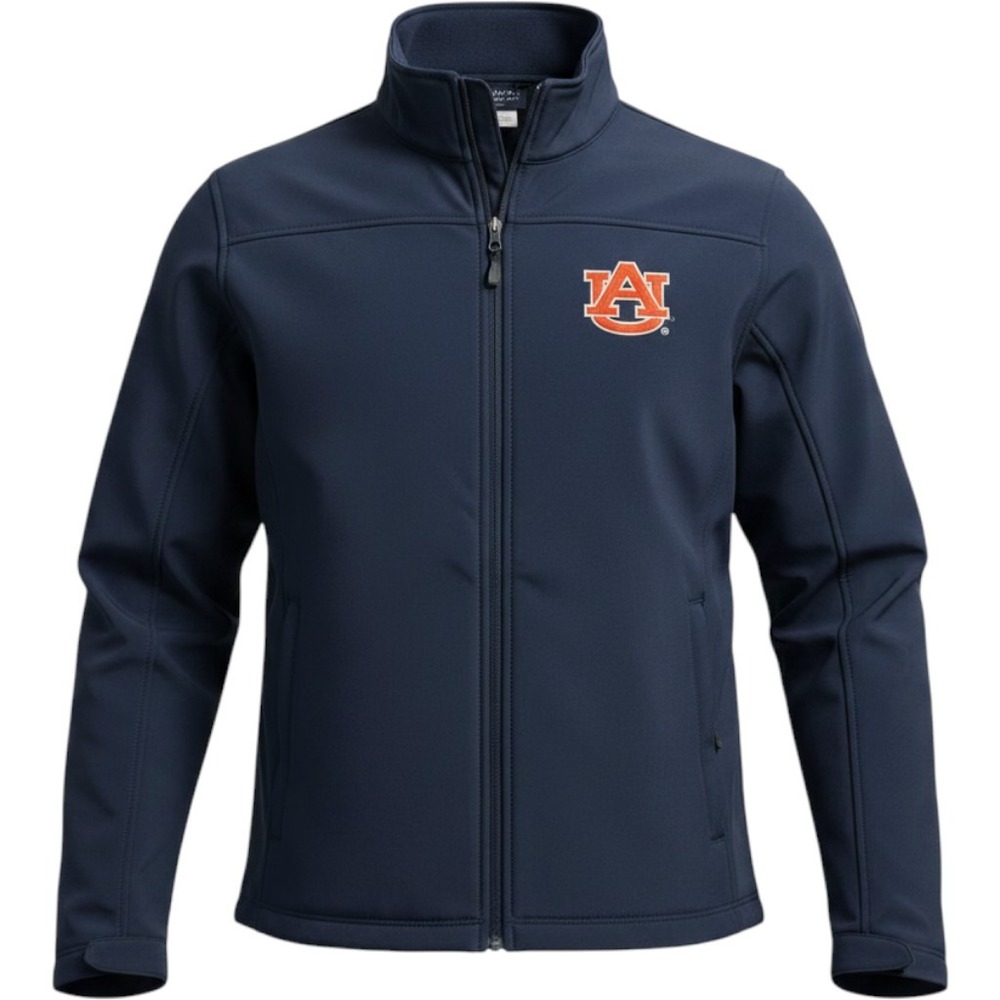 Knights Apparel Auburn Tigers Jacket Navy Blue Softshell Full Zip Mens Small